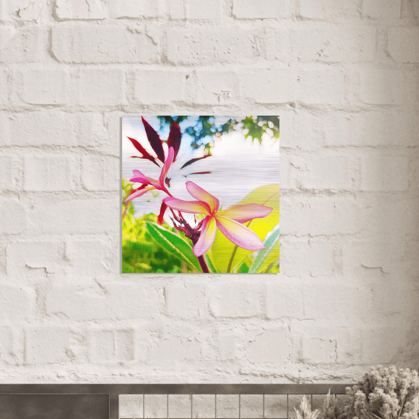 Plumerion Brushed Aluminum Print