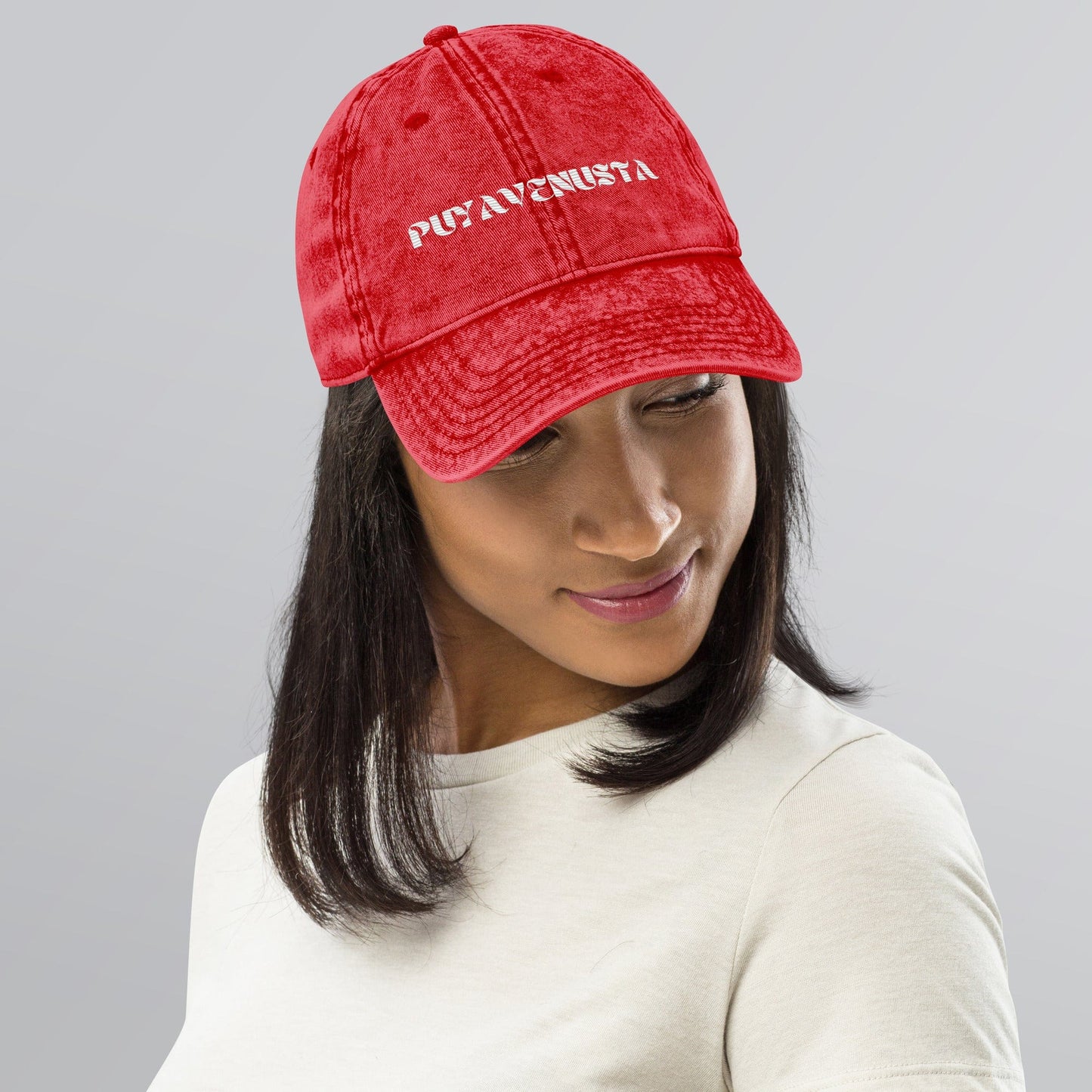 PUYAVENUSTA VINTAGE COTTON TWILL CAP - PuyaVenusta
