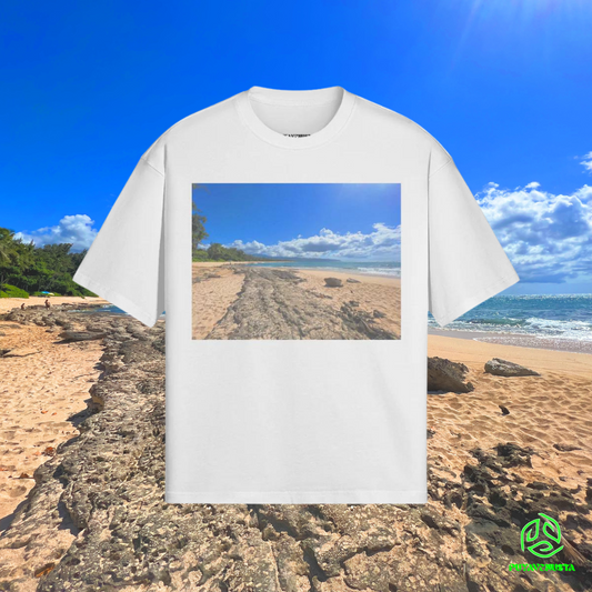 HIDDEN TURTLE BEACH - PREMIUM COTTON BOXY T-SHIRT - PUYAVENUSTA